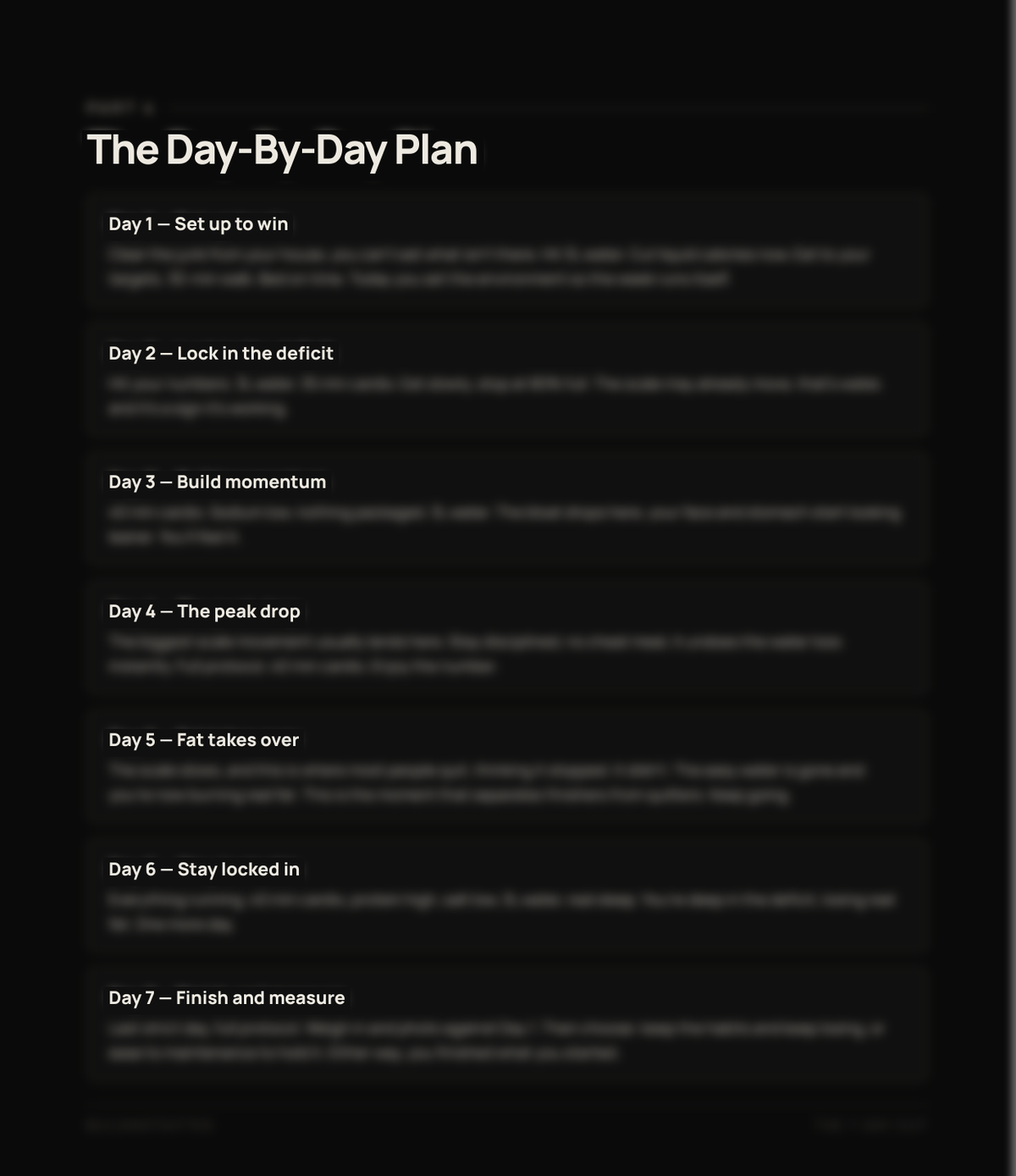 The 7-Day Cut