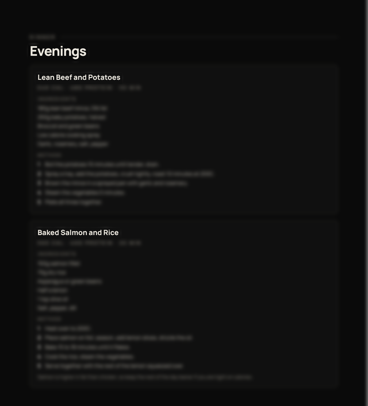 Starter Recipes